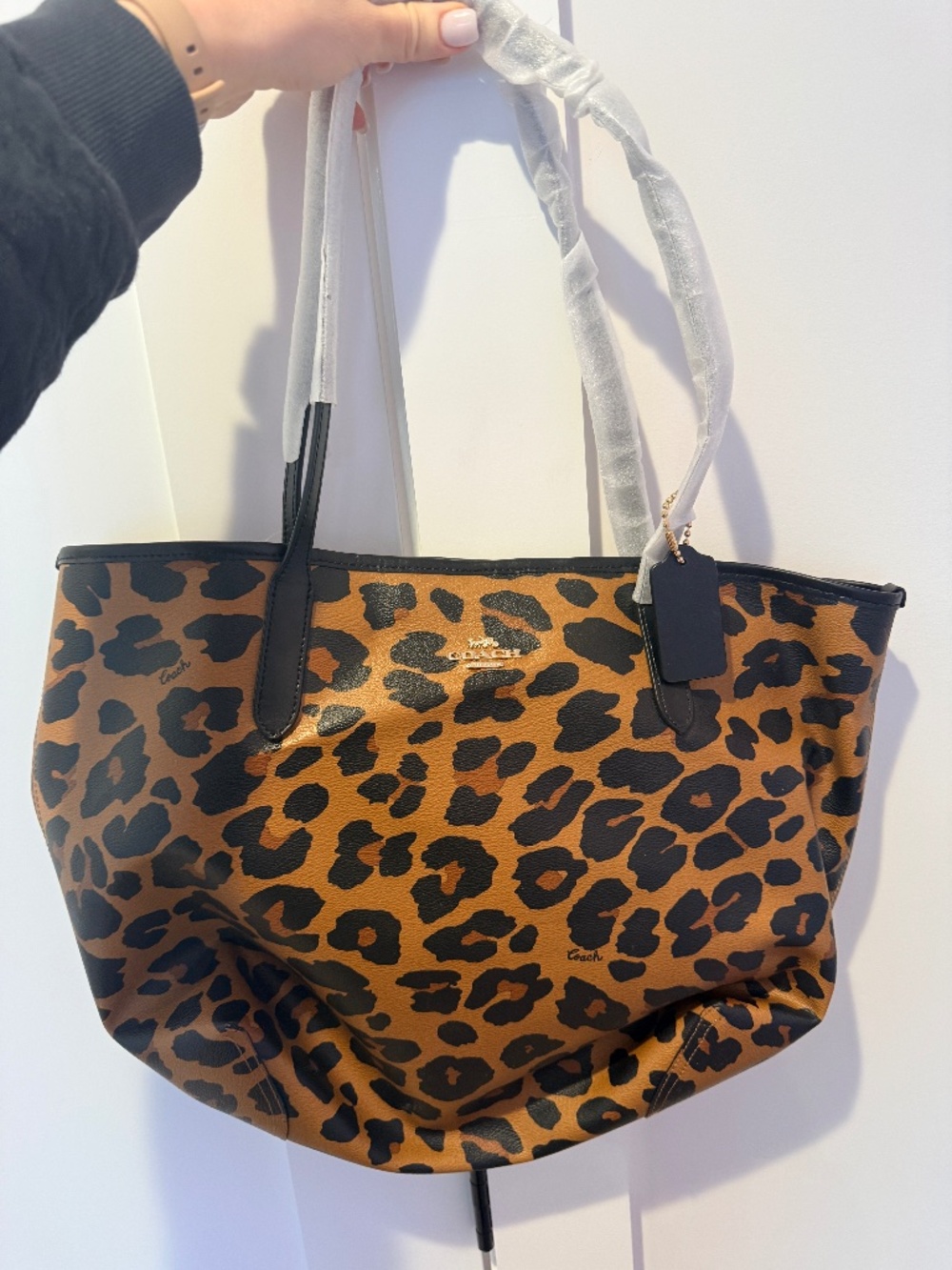 coach leopard tote